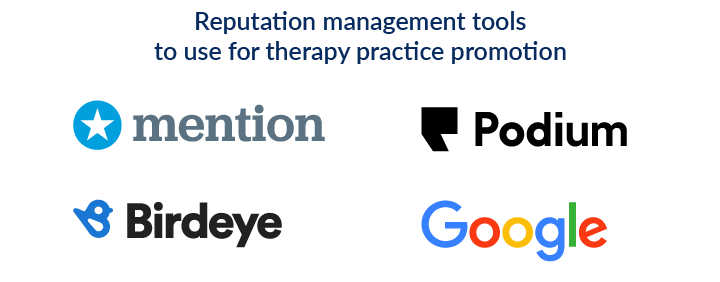Reputation management tools for promoting your therapy practice