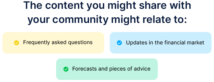 The content you share with your community