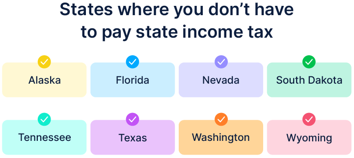 States where you don’t have to pay state income tax