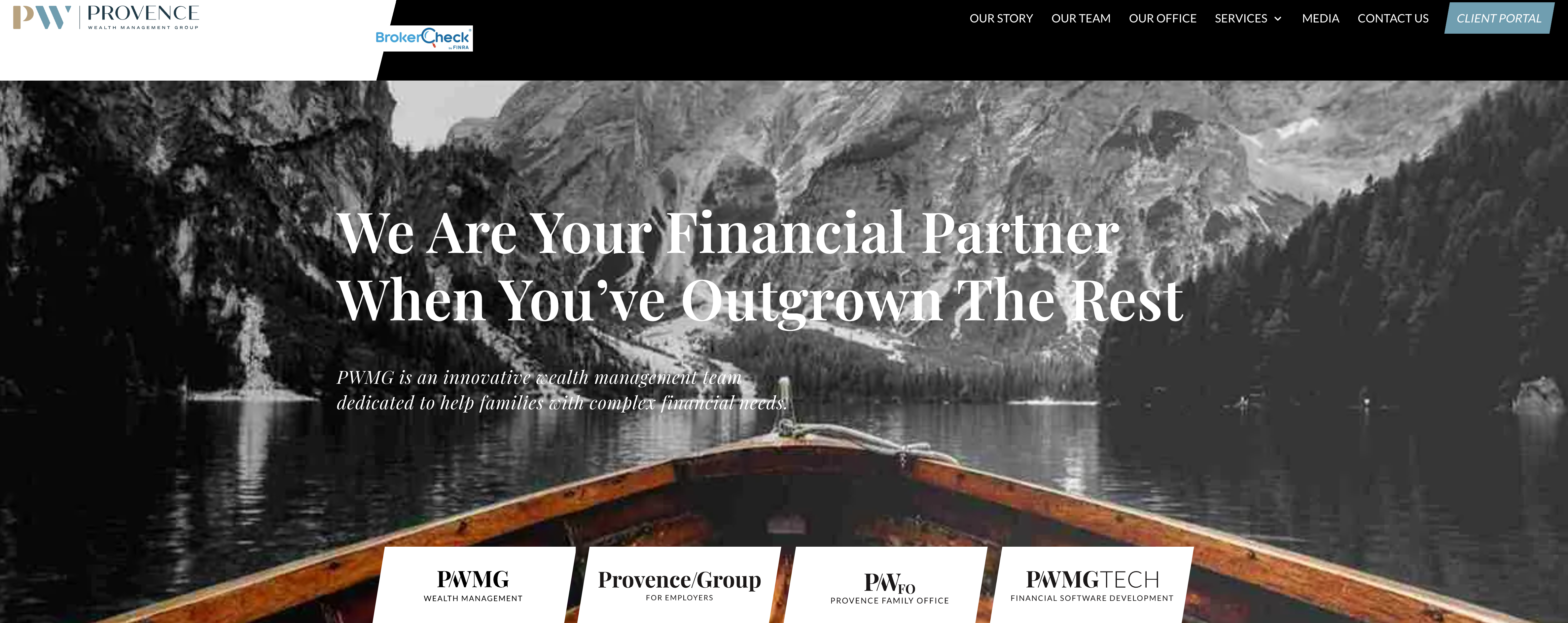 Financial advising company website design example - 1