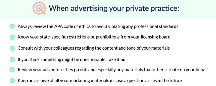 Tips for advertising your private practice